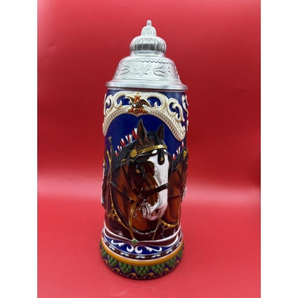 Vintage 2003 Anheuser Busch Clydesdale On Parade Handcrafted Large Stein CS610